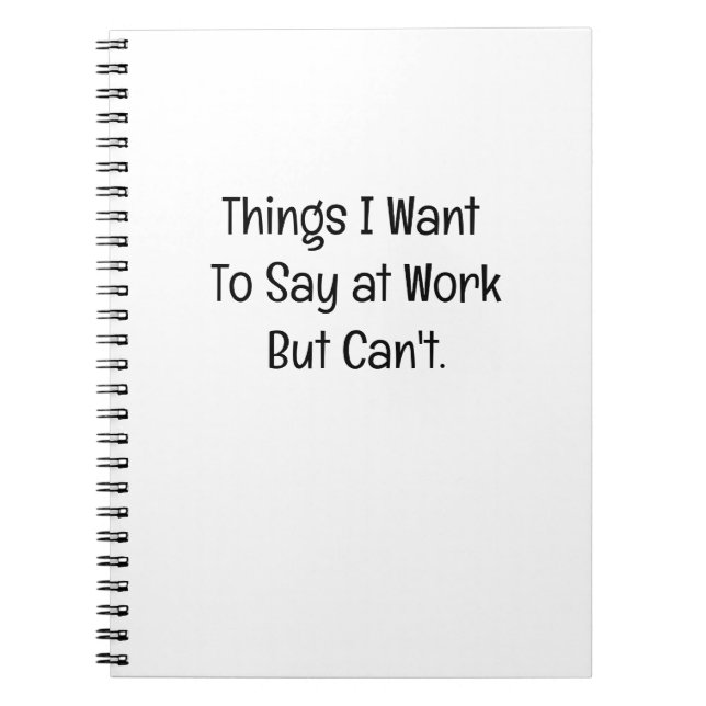 Carnet Things I Want To Say at Work But Can't (Devant)