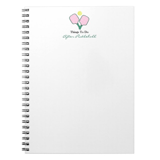 Carnet Things To Do After Pickleball (Devant)