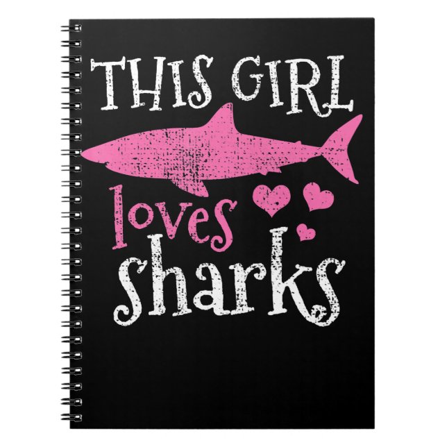 Carnet This Girl Loves Sharks (Devant)