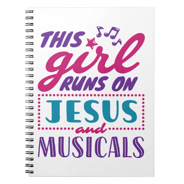 Carnet This Girl Runs on Jesus and Musicals (Devant)