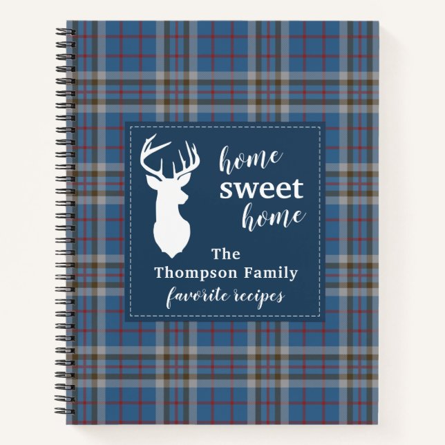 Carnet Thompson Tartan Recette personnalisée Plaid Family (Devant)