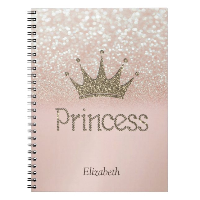 Carnet Tiara Charmant, Princesse, Bokeh Brillants  (Devant)