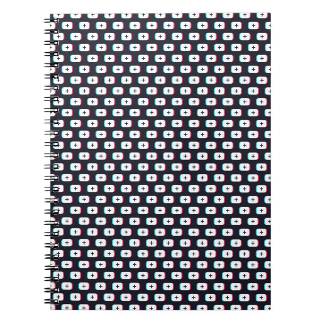 Carnet TicTok app button. Pattern design (Devant)