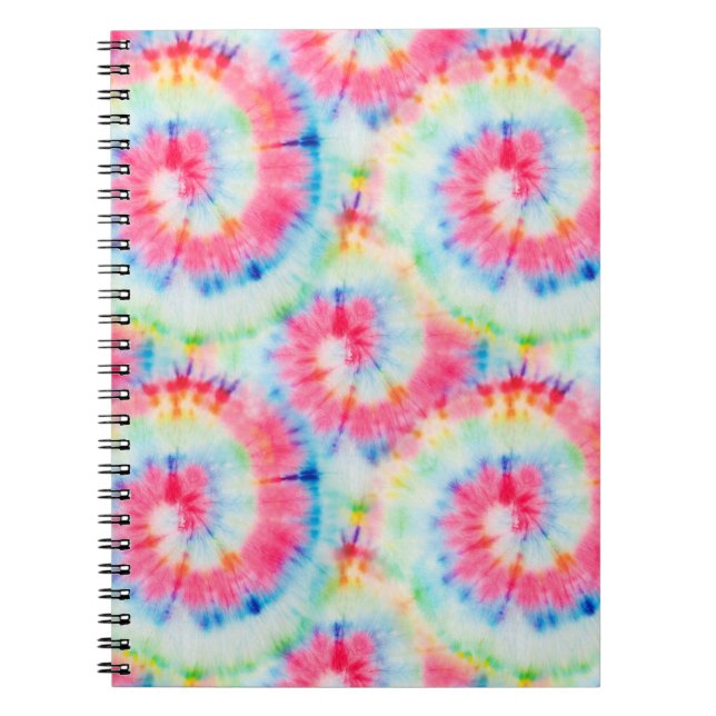 Carnet Tie Dye Spiral, aquarelle art. (Devant)