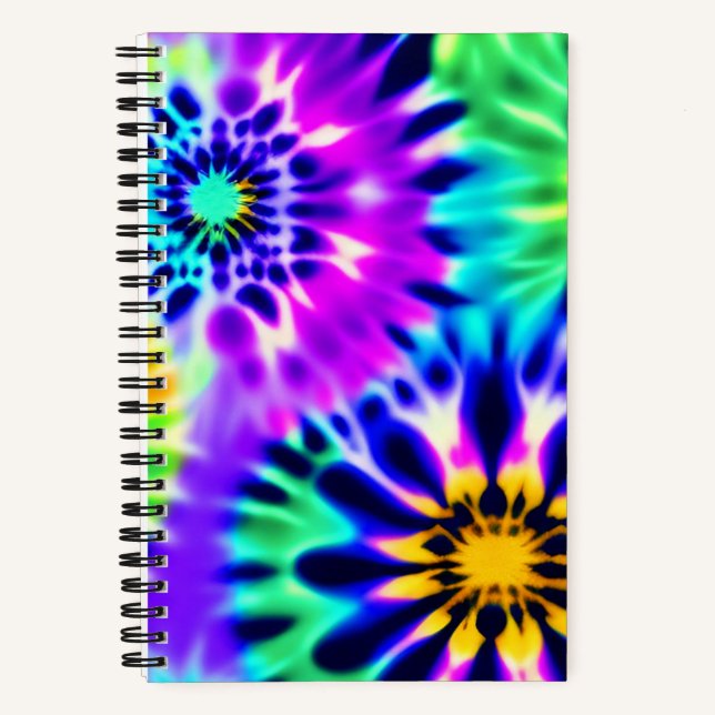 Carnet Tie Dye Swirling Motif Design (Recto)