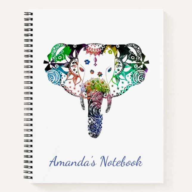 Carnet Tie teinture arc-en-ciel ligne enchevêtrement élép (Devant)