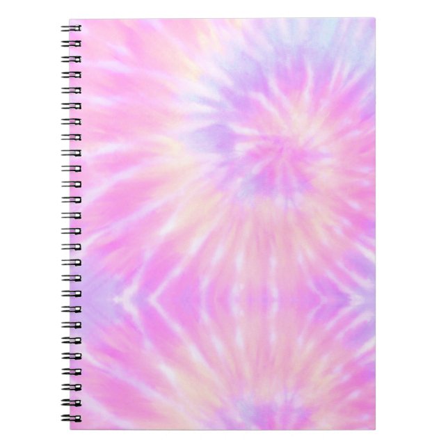 Carnet Tiedye Pastel Rainbow Spirale Hippie Tie Dye (Devant)