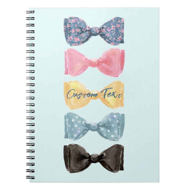 Carnet Ties papillons personnalisés (Devant)