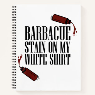 Carnet Tige barbecue sur mon blanc