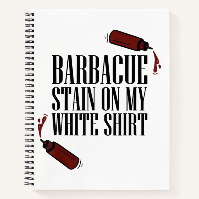 Carnet Tige barbecue sur mon blanc (Devant)