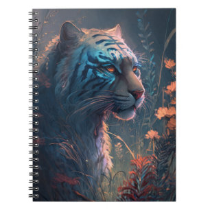 Carnet Tiger Animal Portrait Peinture Faune À L'Extérieur