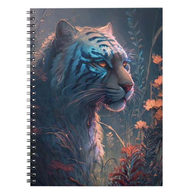 Carnet Tiger Animal Portrait Peinture Faune À L'Extérieur (Devant)