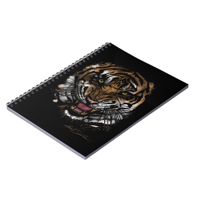 Carnet Tiger face (conception de signature) (Côté gauche)