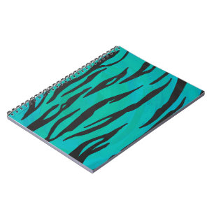 Carnet Tiger noir et Turquoise