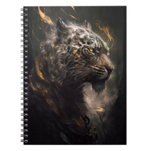 Carnet Tiger Portrait Animal Nature Faune Peinture Art