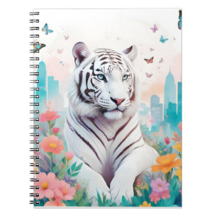 Carnet Tiger Vintage Animal Nature Forêt Jungle Ville