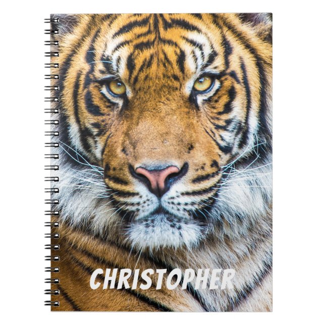Carnet Tiger visage personnalisé (Devant)