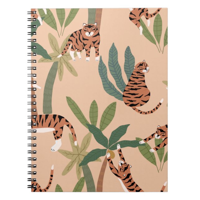 Carnet Tigers d'été Palmiers Exotiques (Devant)