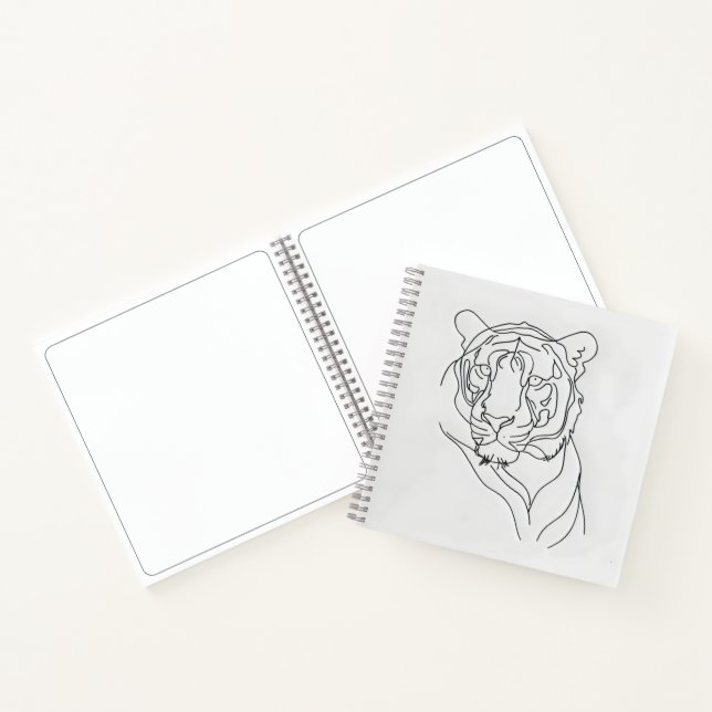 Carnet Tiger's Head Line Art (Intérieur)