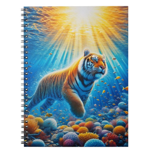 Carnet Tigre à l'intérieur de l'océan (Devant)