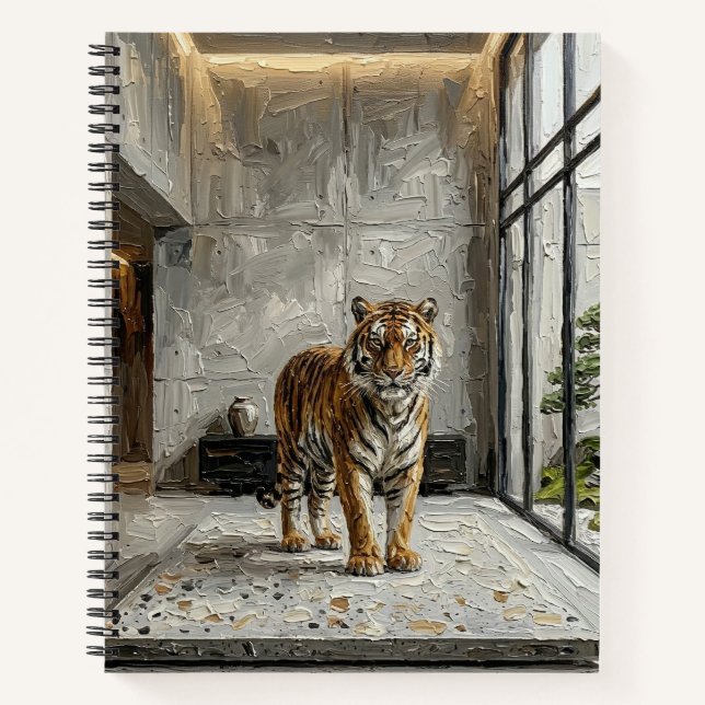 Carnet Tigre Architectural de Luxe – Beaux-Arts Minimalis (Devant)