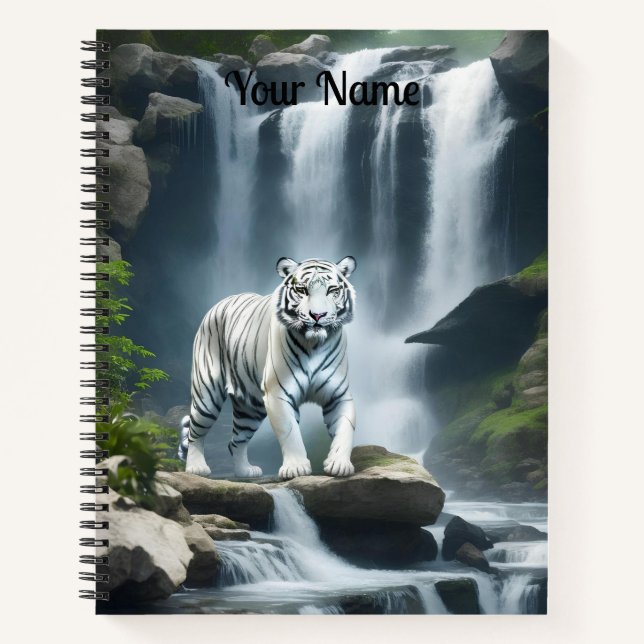 Carnet Tigre blanc du Bengale dans la nature (Devant)