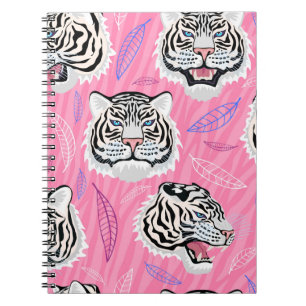 Carnet Tigre blanc : Jungle Motif de la forêt tropicale