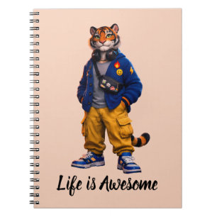 Carnet Tigre Cool dans l'Art Streetwear - Tigre de Style