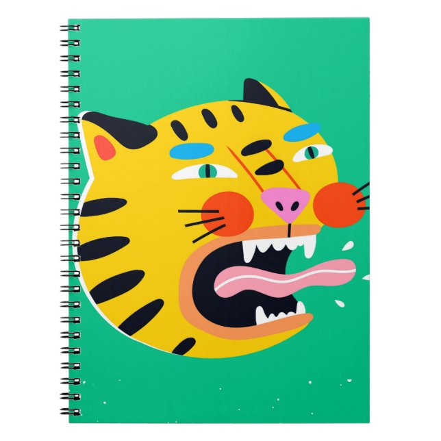 Carnet Tigre drôle Abstrait (Devant)