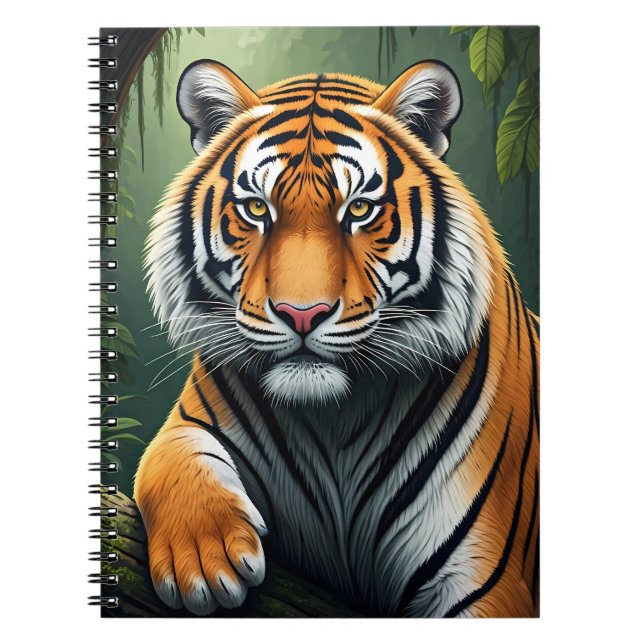 Carnet Tigre majestueux dans la jungle (Devant)