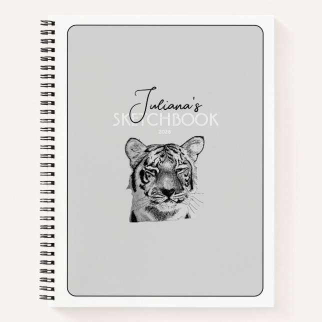 Carnet Tigre personnalisé (Devant)