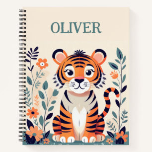 Carnet Tigre petit mignon personnalisé