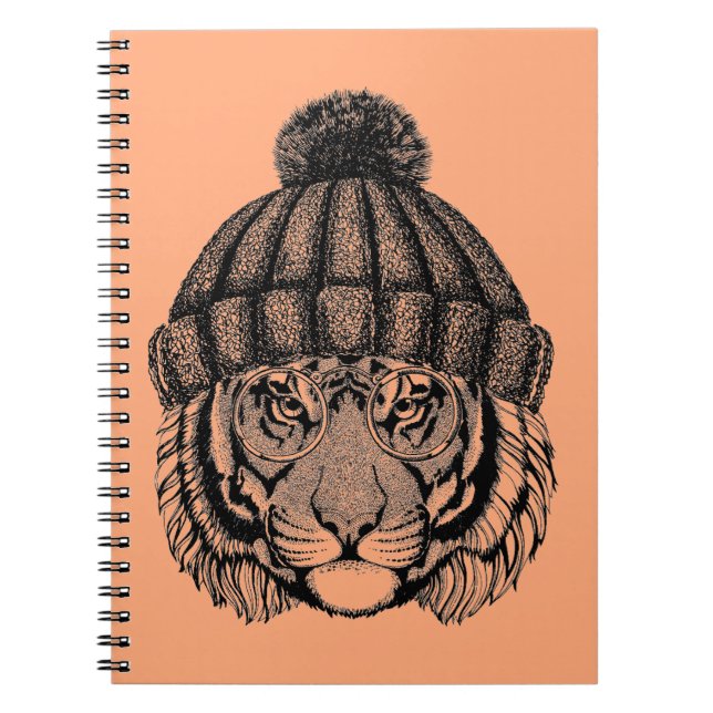 Carnet Tigre prêt de mode d'hiver (Devant)