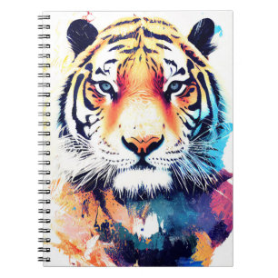 Carnet Tigre Sauvage Nature Animal Couleur Art Peinture