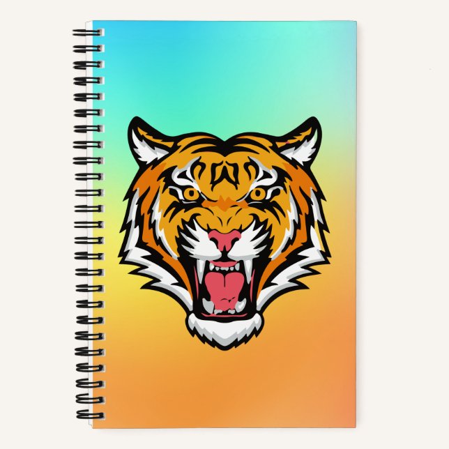 Carnet Tigre torche tête-25818 (Recto)