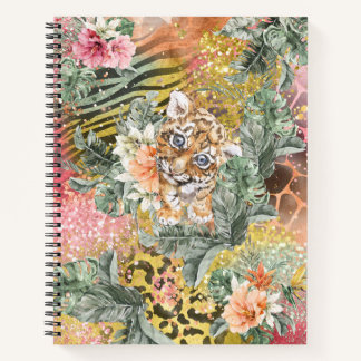 Carnet Tigre tropical sur Poster de animal