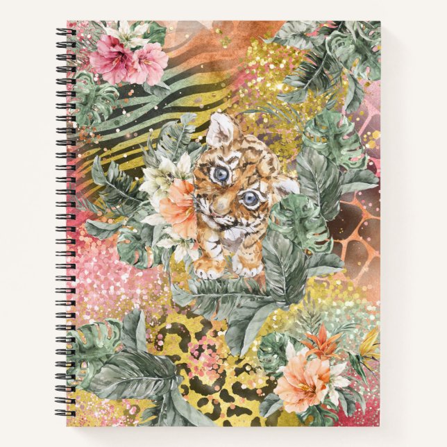 Carnet Tigre tropical sur Poster de animal (Devant)