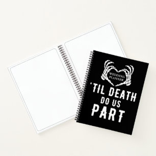 Carnet Til Death Black Wedding planner Blank