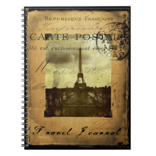 Carnet timbré de journal de voyage de Paris