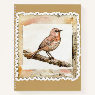 Carnet Timbre Vintage Oiseau   Cottagecore Nature 
