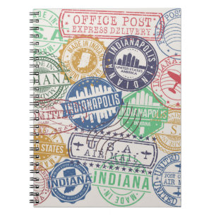 Carnet Timbres d'Indianapolis : Ensemble de sceaux de voy