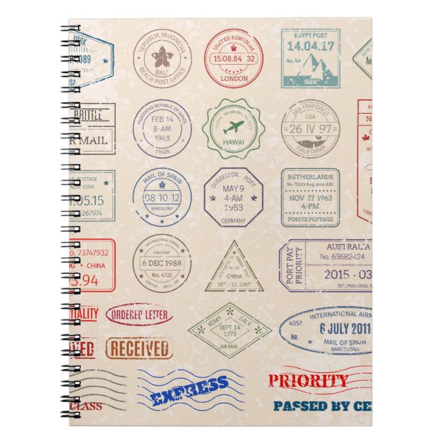 Carnet timbres-poste vintages vintages de pays (Devant)
