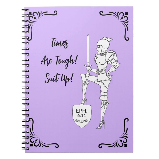 Carnet "Times Are Tough! Suit Up!"  Notebook (Devant)