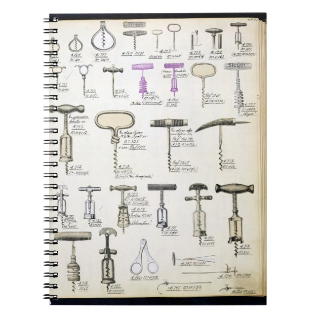 Carnet Tire-bouchons, d'un catalogue commercial de (Devant)