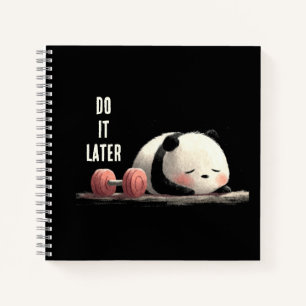 Carnet Tired Panda Gym – Dessins de sport drôles et migno