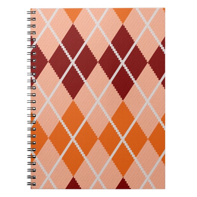 Carnet Tissu à motifs de losanges réaliste (Devant)