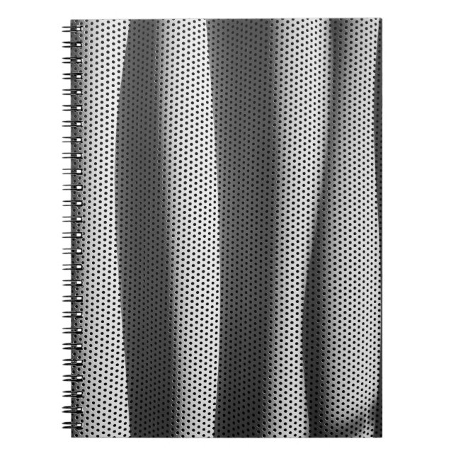 Carnet Tissu à pois blanc et noir (Devant)