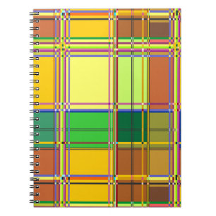 Carnet Tissu coloré des Caraïbes Madras Tartan