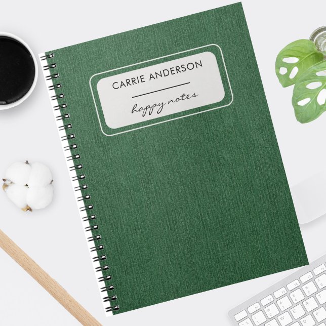 Carnet Tissu de texture de Denim vert riche Impression (Créateur téléchargé)