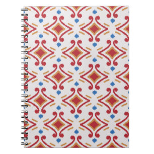 Carnet Tissu Ikat artisanal. Un motif sans couture ethniq